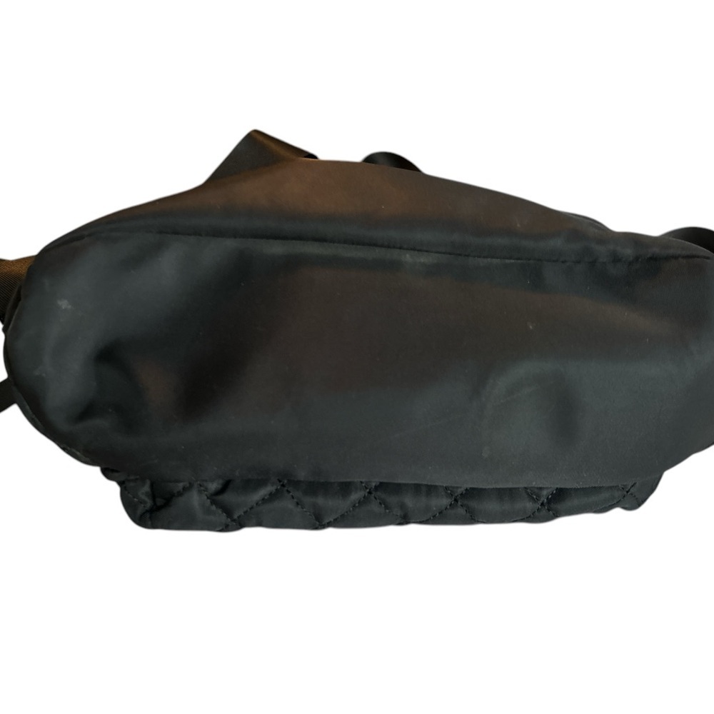 Steve Madden Black Minimalist Backpack with Textured Fabric - Picture 3 of 7